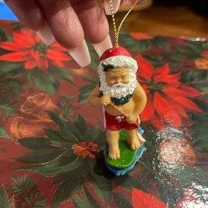 Surfboard Santa Claus Ornament collectors